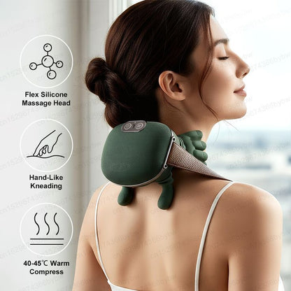 Electric Shoulder & Neck Massager with Heat – Deep Tissue Pain Relief Massage Pillow