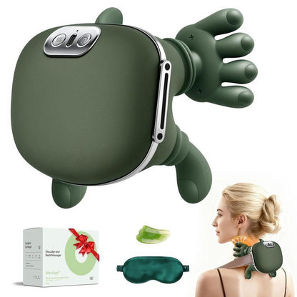 Electric Shoulder & Neck Massager with Heat – Deep Tissue Pain Relief Massage Pillow
