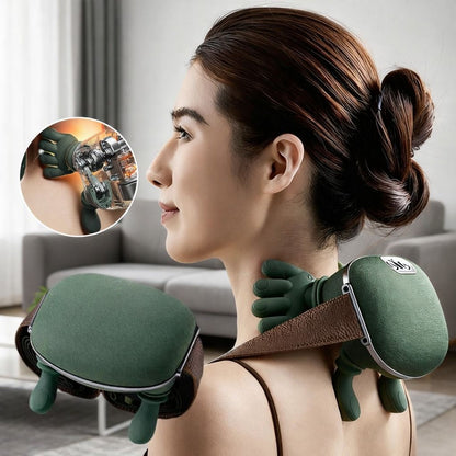 Electric Shoulder & Neck Massager with Heat – Deep Tissue Pain Relief Massage Pillow