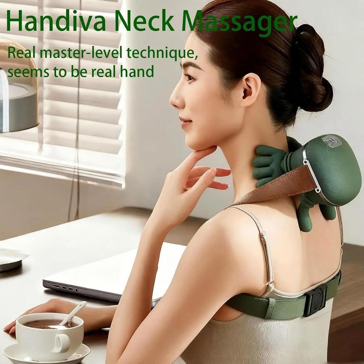 Electric Shoulder & Neck Massager with Heat – Deep Tissue Pain Relief Massage Pillow