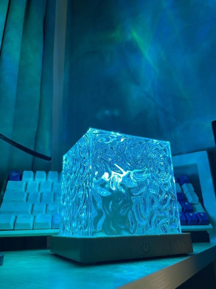 3D Crystal Ocean Wave LED Night Lamp